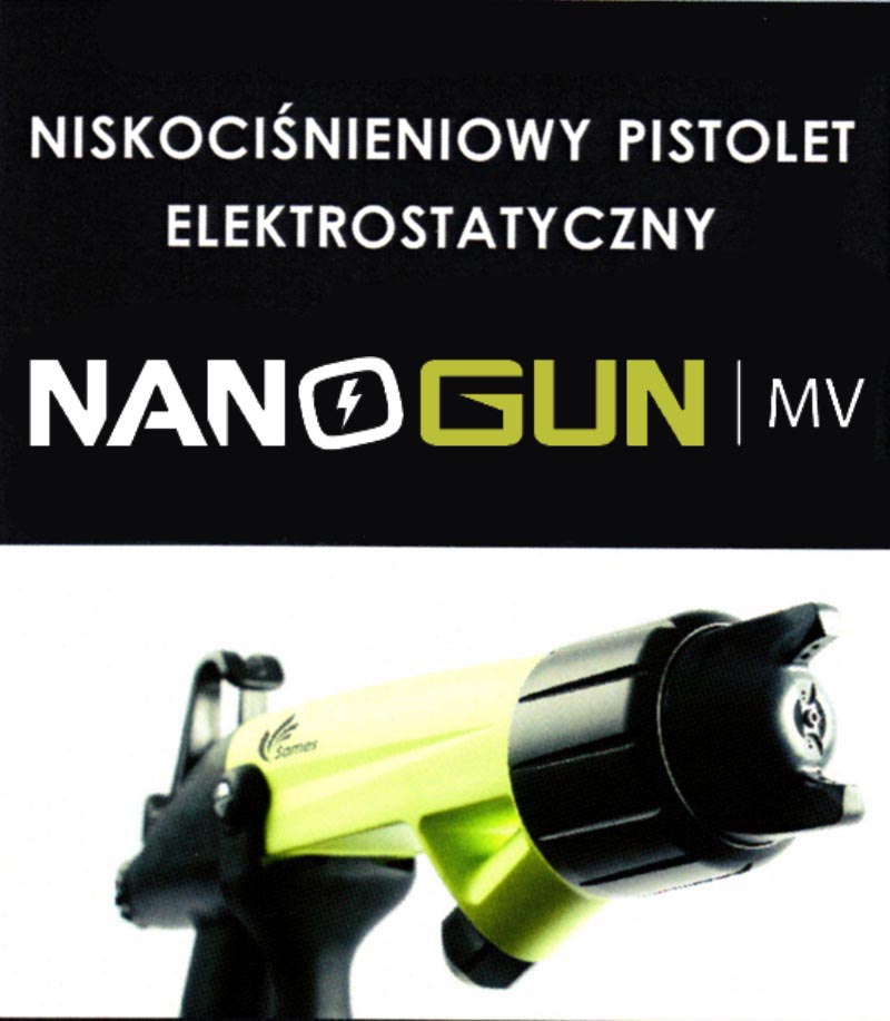 Pistolet Ręczny elektrostatyczny niskociśnieniowy NANOGUN MV SAMES, SAMES KREMLIN Pistolet Ręczny elektrostatyczny niskociśnieniowy NANOGUN MV SAMES, SAMES KREMLIN